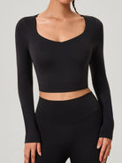 Women's Knitted Nylon Long Sleeved Top Sustainable Yoga Tops - BERLOOK