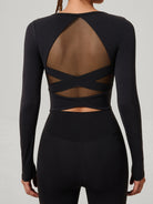 Women's Knitted Nylon Long Sleeved Top Sustainable Yoga Tops - BERLOOK