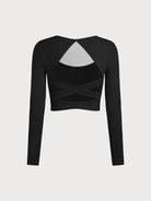 Women's Knitted Nylon Long Sleeved Top Sustainable Yoga Tops - BERLOOK