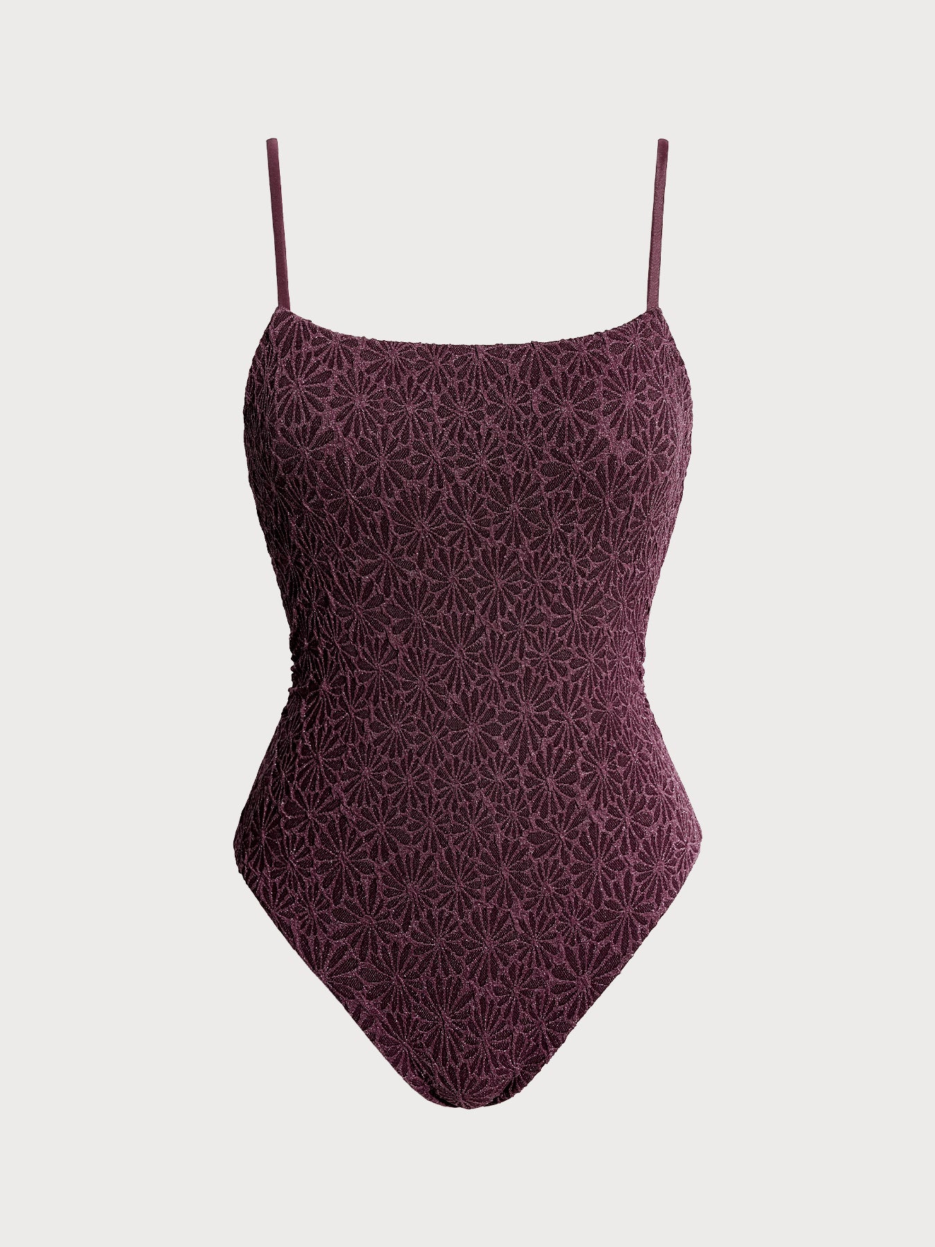 Women's Knitted Nylon One-Piece Swimsuit Dark Coffee Sustainable One-Pieces - BERLOOK