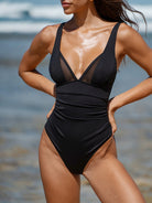 Women's Knitted Nylon One-Piece Swimsuit Sustainable One-Pieces - BERLOOK