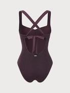 Women's Knitted Nylon One-Piece Swimsuit Sustainable - BERLOOK - 06