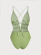 Women's Knitted Nylon One-Piece Swimsuit Sustainable One-Pieces - BERLOOK