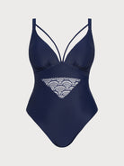 Women's Knitted Nylon One-Piece Swimsuit Sustainable Plus Size One-Pieces - BERLOOK