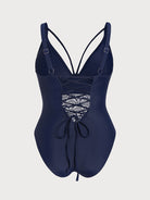 Women's Knitted Nylon One-Piece Swimsuit Sustainable Plus Size One-Pieces - BERLOOK