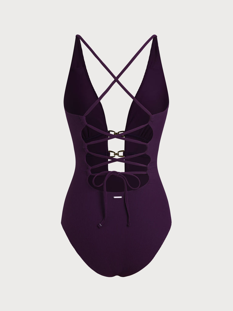 Women's Knitted Nylon One-Piece Swimwear Sustainable One-Pieces - BERLOOK