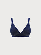 Women's Knitted Nylon Plus Size Bikini Tops Blue Sustainable Plus Size Bikinis - BERLOOK