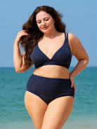 Women's Knitted Nylon Plus Size Bikini Tops Sustainable Plus Size Bikinis - BERLOOK