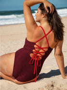Women's Knitted Nylon Plus Size One-Piece Swimsuit Sustainable - BERLOOK