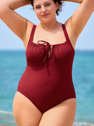 Women's Knitted Nylon Plus Size One-Pieces Sustainable Plus Size One-Pieces - BERLOOK