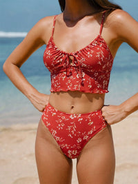 Women's Knitted Nylon Printed Tankini Tops Sustainable Tankinis - BERLOOK