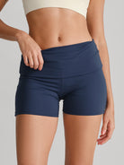 Women's Knitted Nylon Shorts Sustainable Yoga Bottoms - BERLOOK