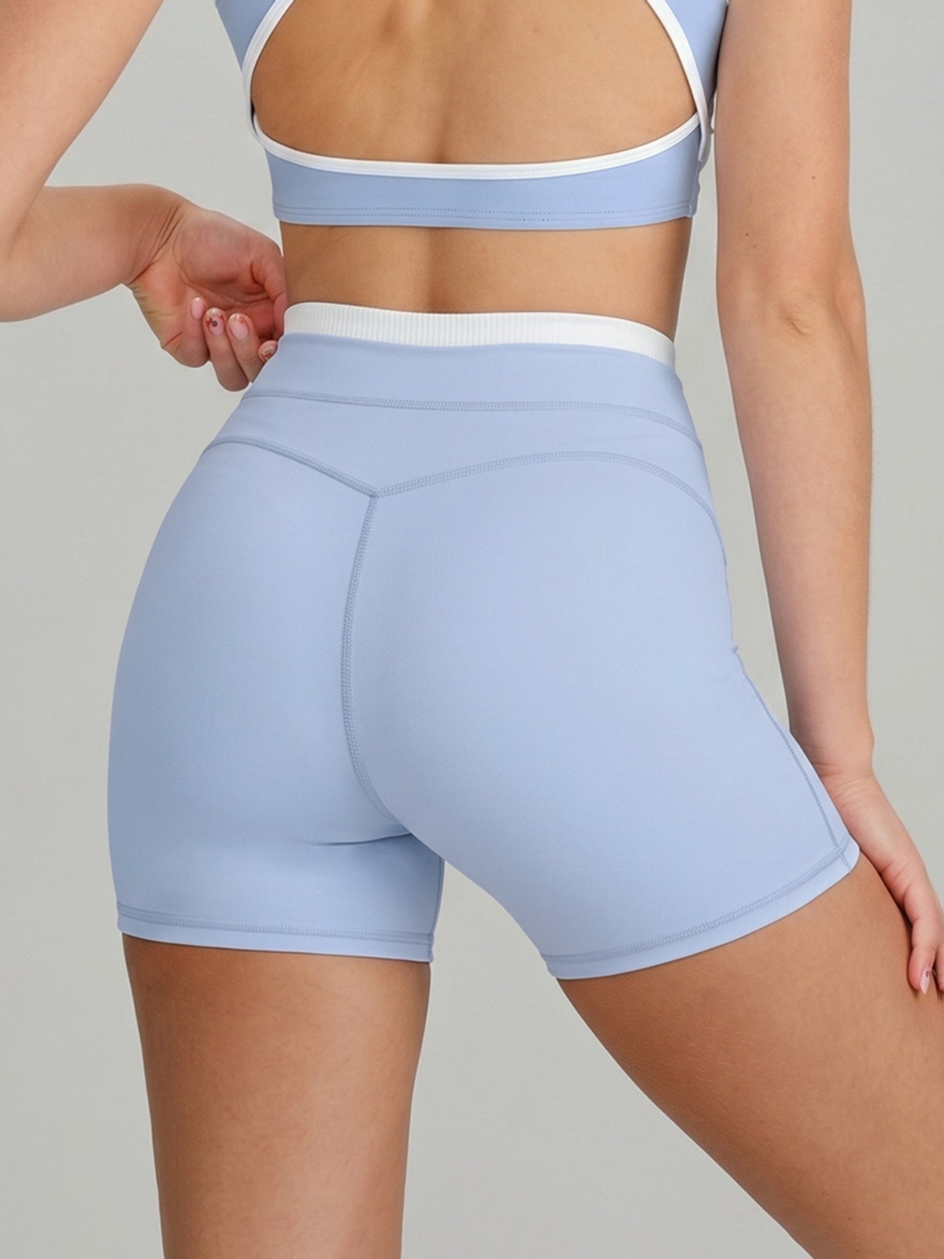 Women's Knitted Nylon Shorts Sustainable Yoga Bottoms - BERLOOK