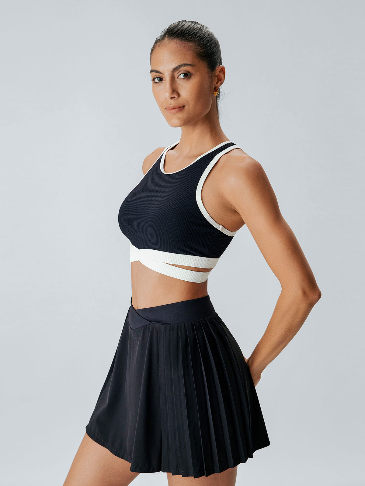Women's Knitted Nylon Skirts Sustainable Yoga Bottoms - BERLOOK