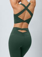 Women's Knitted Nylon Sports Bra Sustainable Yoga Tops - BERLOOK