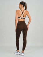 Women's Knitted Nylon Sports Bra Sustainable Yoga Tops - BERLOOK