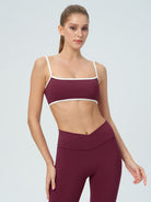 Women's Knitted Nylon Sports Bra Sustainable Yoga Tops - BERLOOK
