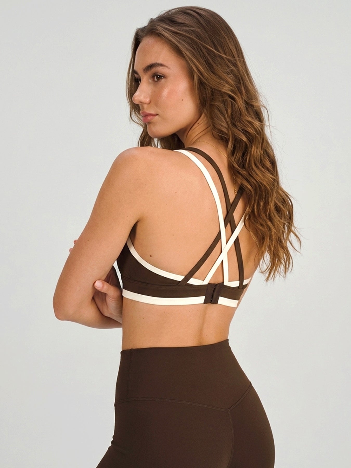 Women's Knitted Nylon Sports Bra Sustainable Yoga Tops - BERLOOK