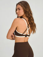 Women's Knitted Nylon Sports Bra Sustainable Yoga Tops - BERLOOK