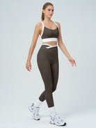 Women's Knitted Nylon Sports Bra Sustainable Yoga Tops - BERLOOK