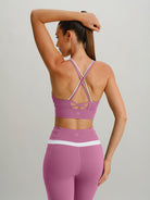 Women's Knitted Nylon Sports Bra Sustainable Yoga Tops - BERLOOK