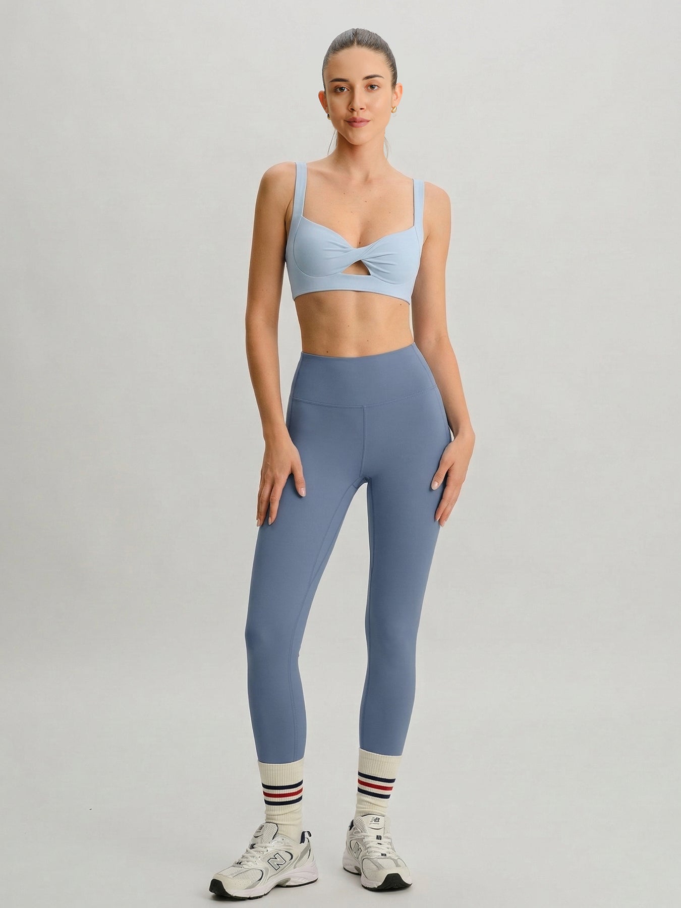 Women's Knitted Nylon Sports Bra Sustainable Yoga Tops - BERLOOK