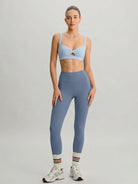 Women's Knitted Nylon Sports Bra Sustainable Yoga Tops - BERLOOK