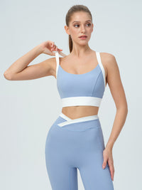 Women's Knitted Nylon Sports Bra Sustainable Yoga Tops - BERLOOK