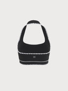 Women's Knitted Nylon Sports Bra Sustainable Yoga Tops - BERLOOK