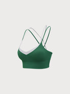 Women's Knitted Nylon Sports Bra Sustainable Yoga Tops - BERLOOK