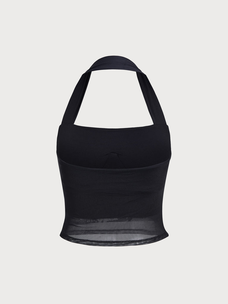 Women's Knitted Nylon Sports Bra Sustainable Yoga Tops - BERLOOK