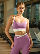 Women's Knitted Nylon Sports Bra Sustainable Yoga Tops - BERLOOK