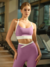 Women's Knitted Nylon Sports Bra Sustainable Yoga Tops - BERLOOK