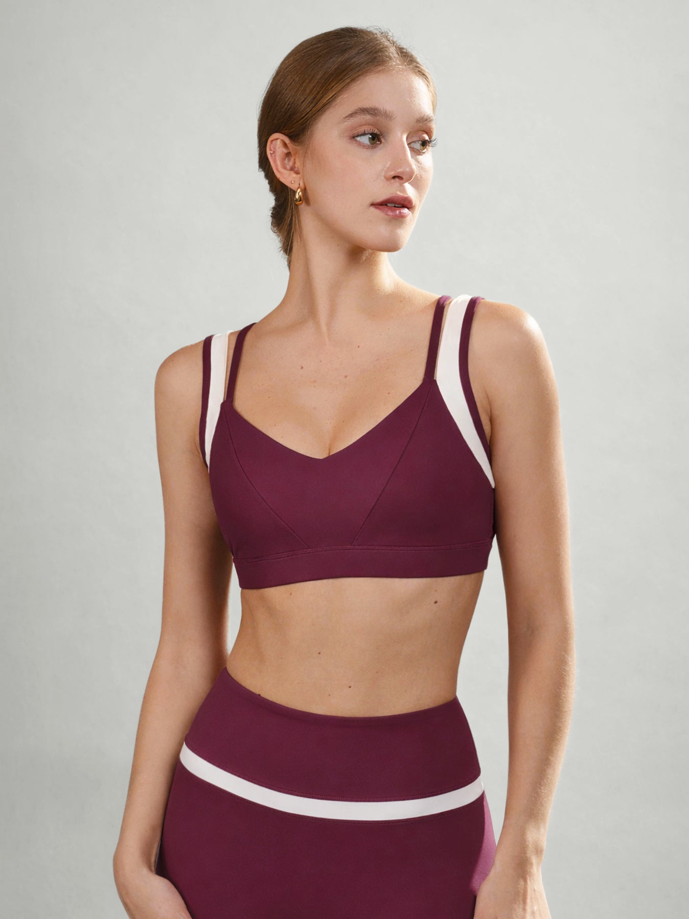 Women's Knitted Nylon Sports Bra Sustainable Yoga Tops - BERLOOK