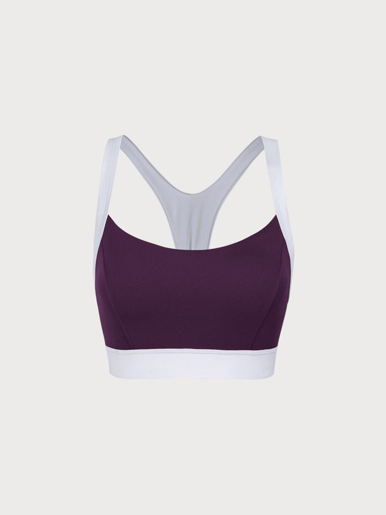 Women's Knitted Nylon Sports Bra Sustainable Yoga Tops - BERLOOK