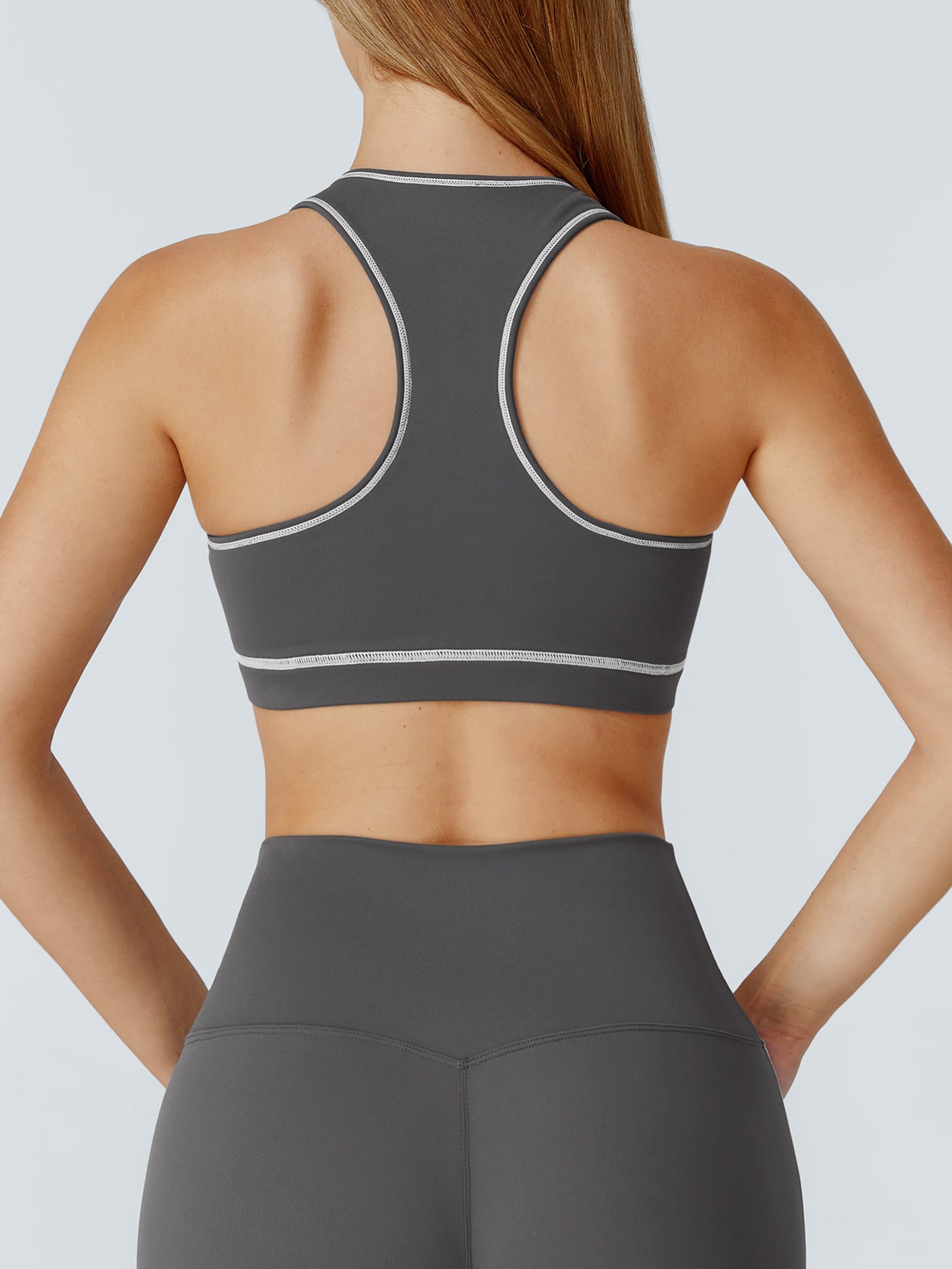 Women's Knitted Nylon Sports Bra Sustainable Yoga Tops - BERLOOK