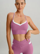 Women's Knitted Nylon Sports Bra Sustainable Yoga Tops - BERLOOK