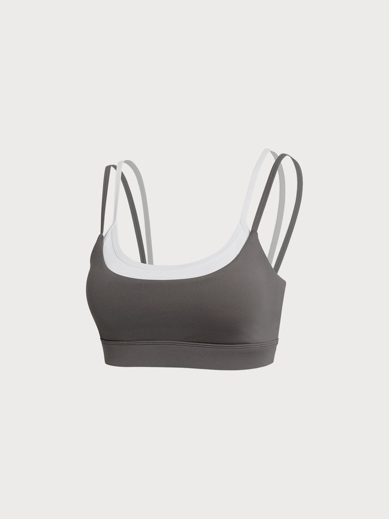 Women's Knitted Nylon Sports Bra Sustainable Yoga Tops - BERLOOK