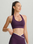 Women's Knitted Nylon Sports Bra Sustainable Yoga Tops - BERLOOK