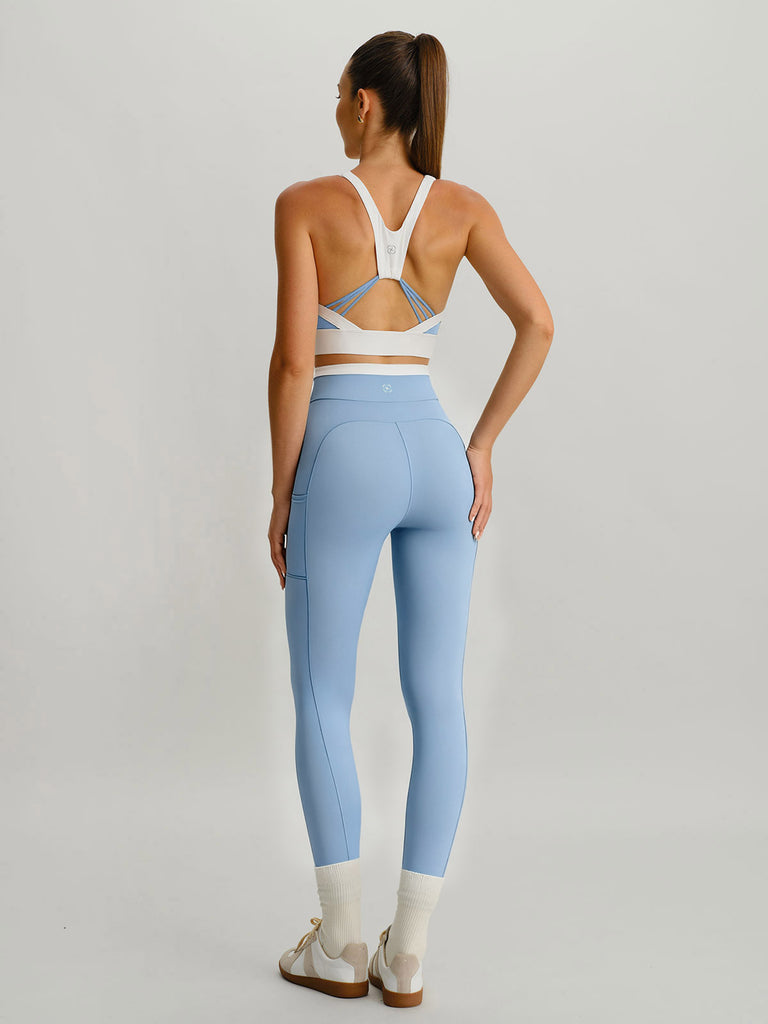 Women's Knitted Nylon Sports Bra Sustainable Yoga Tops - BERLOOK