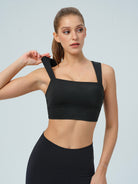 Women's Knitted Nylon Sports Bra Sustainable Yoga Tops - BERLOOK