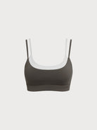Women's Knitted Nylon Sports Bra Sustainable Yoga Tops - BERLOOK