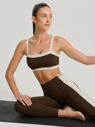 Women's Knitted Nylon Sports Bra Sustainable Yoga Tops - BERLOOK