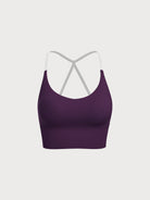 Women's Knitted Nylon Sports Bra Sustainable Yoga Tops - BERLOOK