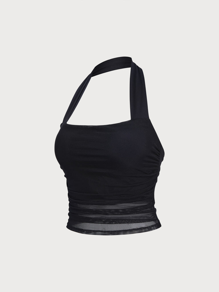 Women's Knitted Nylon Sports Bra Sustainable Yoga Tops - BERLOOK