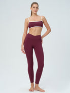 Women's Knitted Nylon Sports Bra Sustainable Yoga Tops - BERLOOK