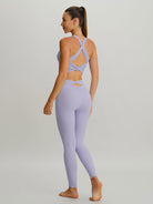 Women's Knitted Nylon Sports Bra Sustainable Yoga Tops - BERLOOK