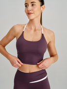 Women's Knitted Nylon Sports Bra Sustainable Yoga Tops - BERLOOK