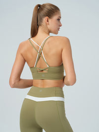 Women's Knitted Nylon Sports Bra Sustainable Yoga Tops - BERLOOK