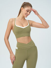 Women's Knitted Nylon Sports Bra Sustainable Yoga Tops - BERLOOK